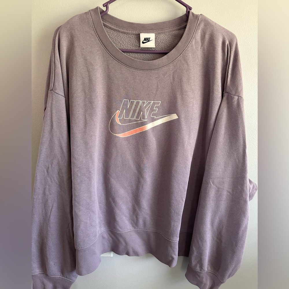 Nike Oversized Pullover Sweatshirt - Mauve
